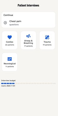 Patient interview categories