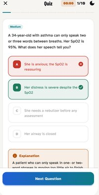 Quiz question with answer explanation